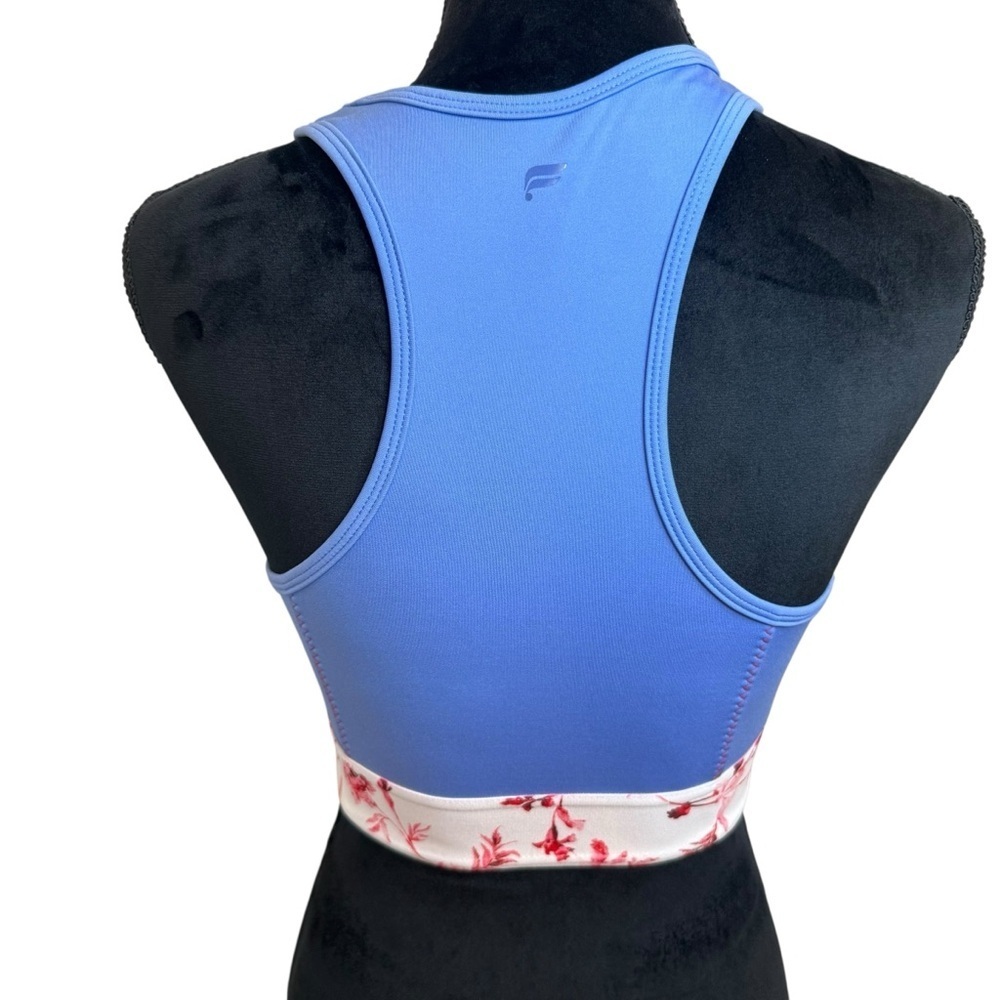 Fabletics | Claire Midi Medium Impact Sports Bra | Crystal Bloom / White - Picture 6 of 7